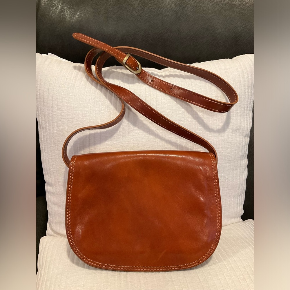 GENUINE LEATHER MADE IN ITALY CROSSBODY BAG - Picture 4 of 15